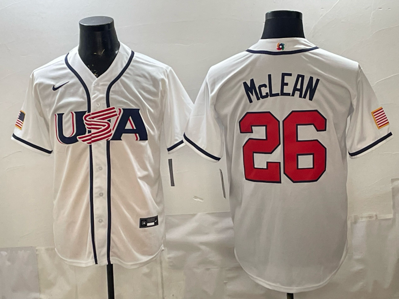 Men 2026 World cup white MLB Nike jersey 0020